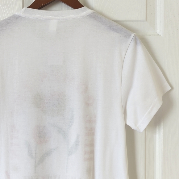 Here Comes The Sun Floral Graphic Casual Short Sleeve Crewneck T-shirt White S - Picture 10 of 11